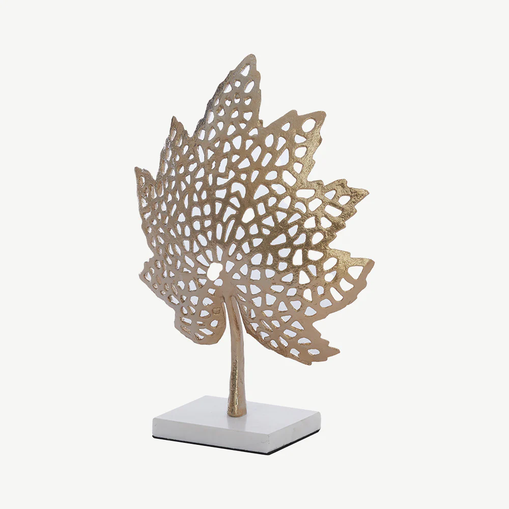 Leaf Ornament with Marble Base - Image 3
