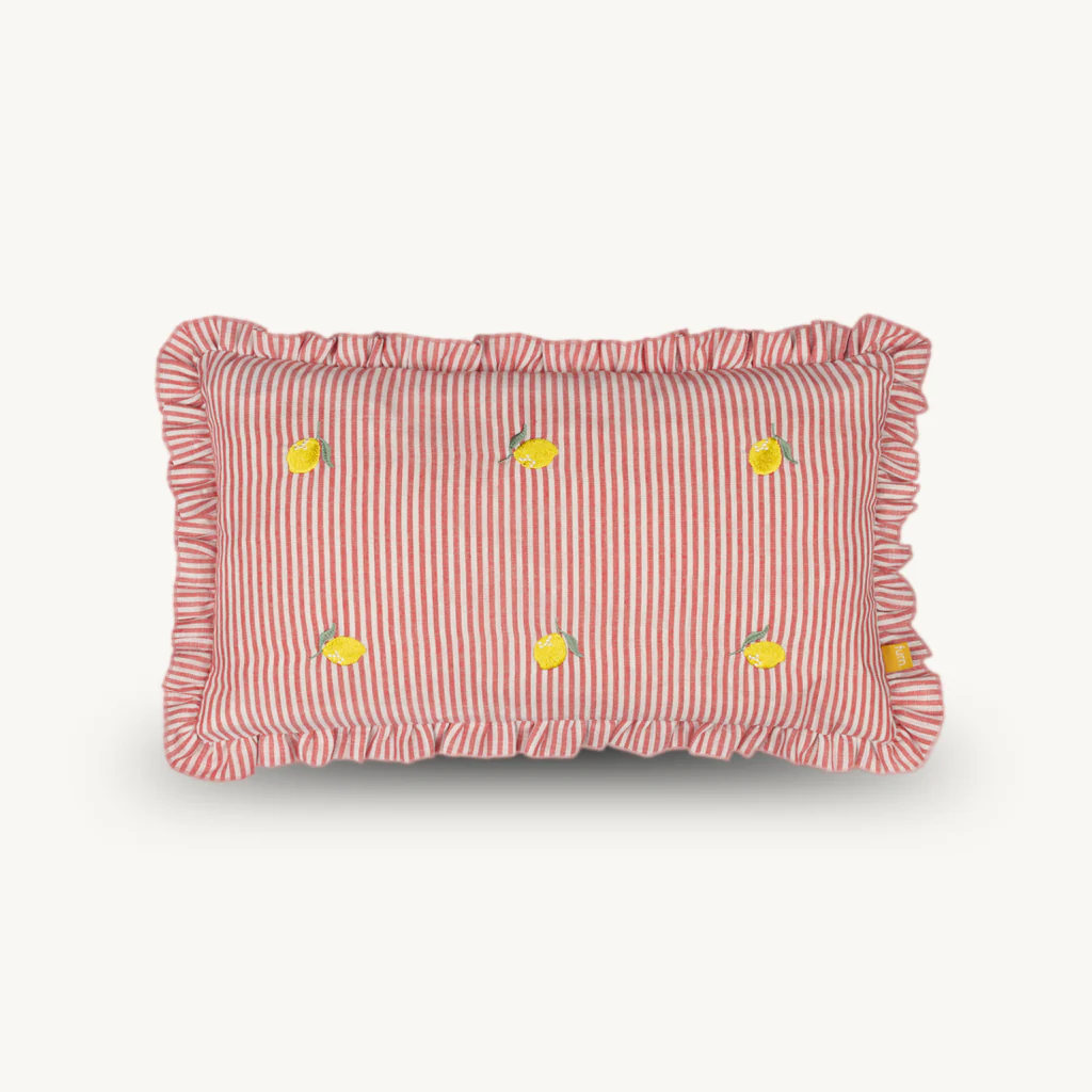 Luna Embroidered Ruffle Cushion - Image 2