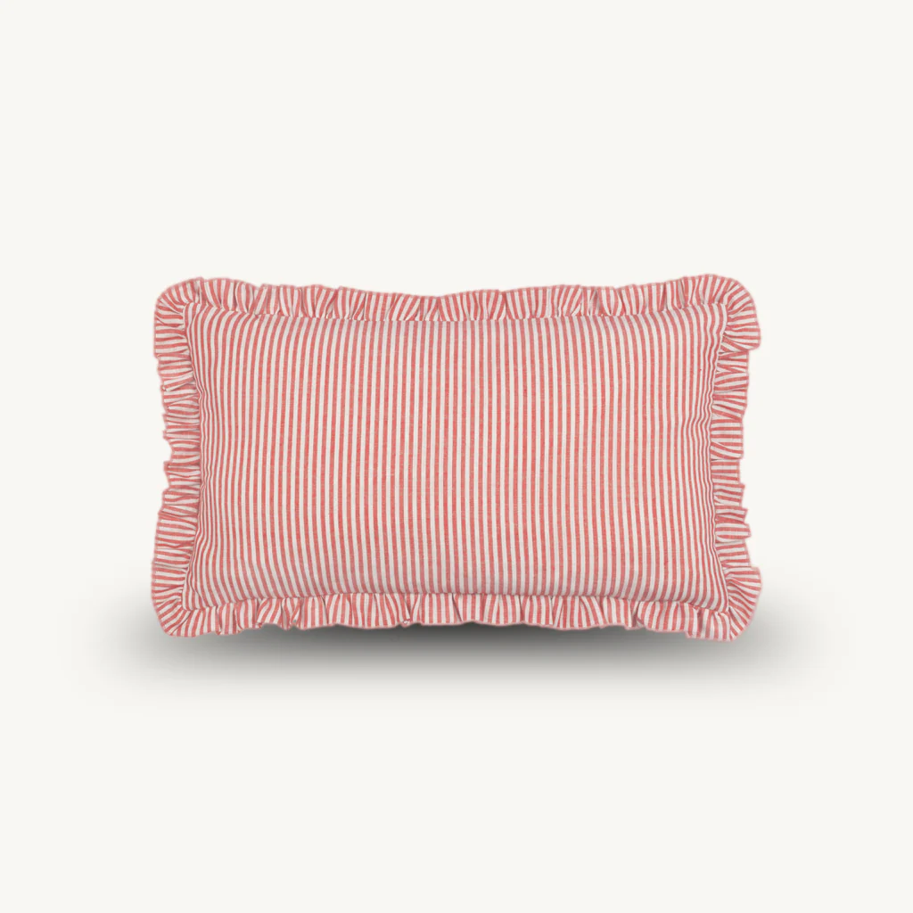 Luna Embroidered Ruffle Cushion - Image 3