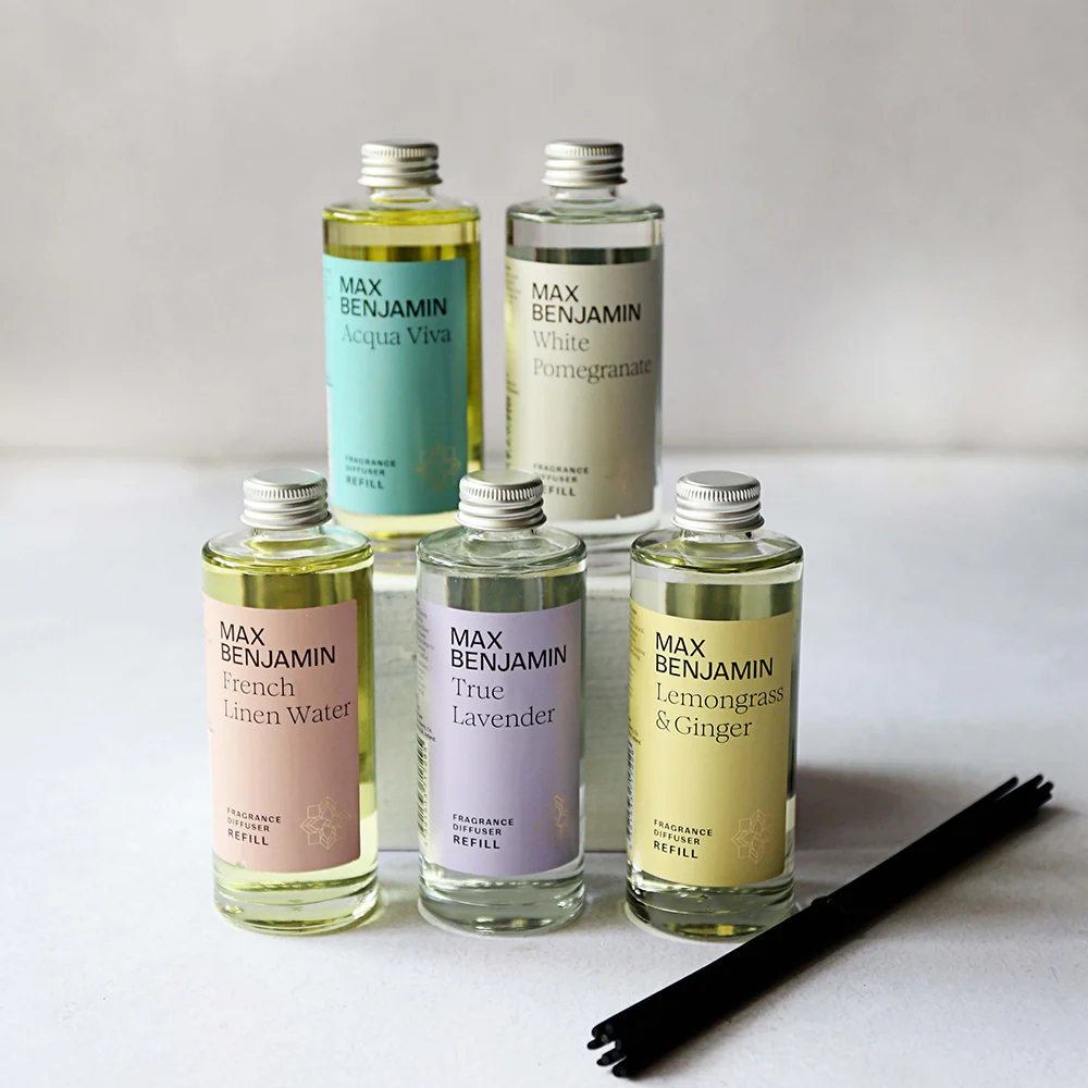 Max Benjamin White Pomegranate Diffuser Refill 150ml - Image 3