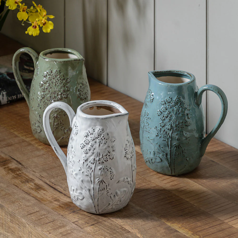 Meadow Embossed Ceramic Jug - Image 16