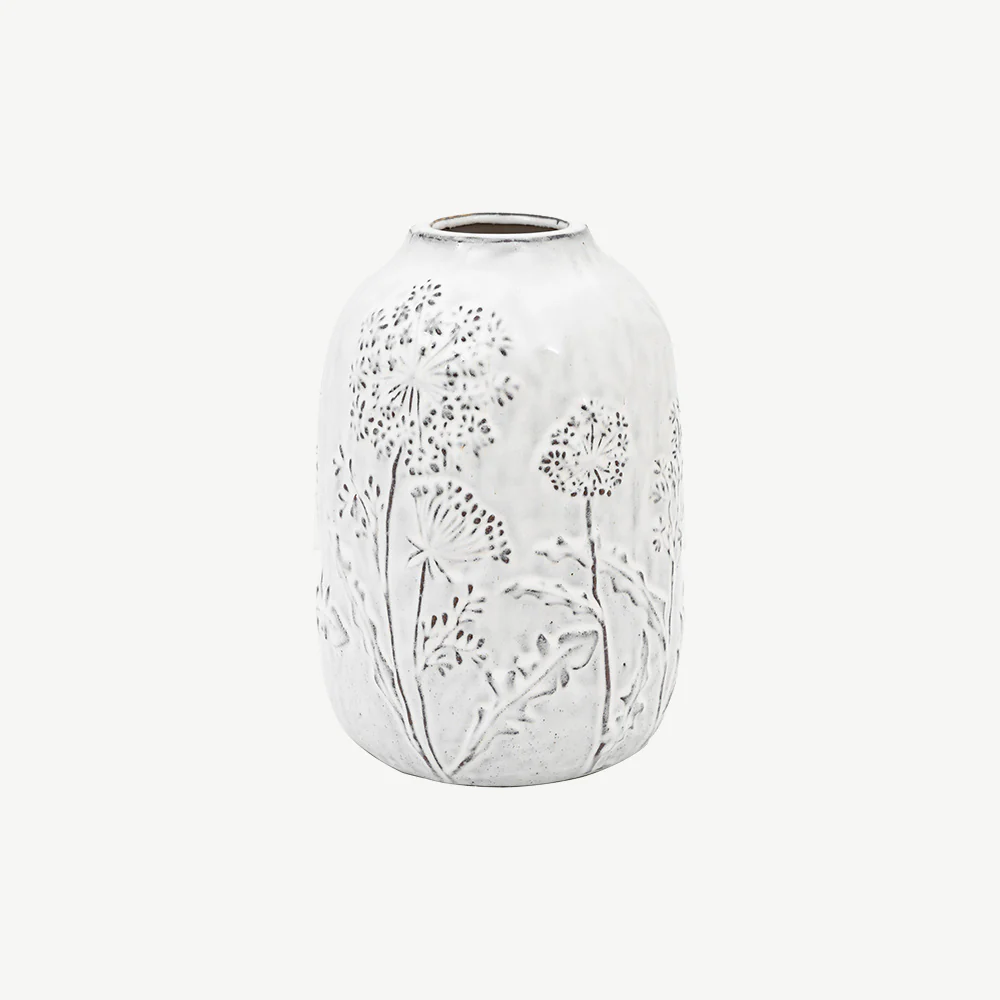 Meadow Embossed Ceramic Vase
