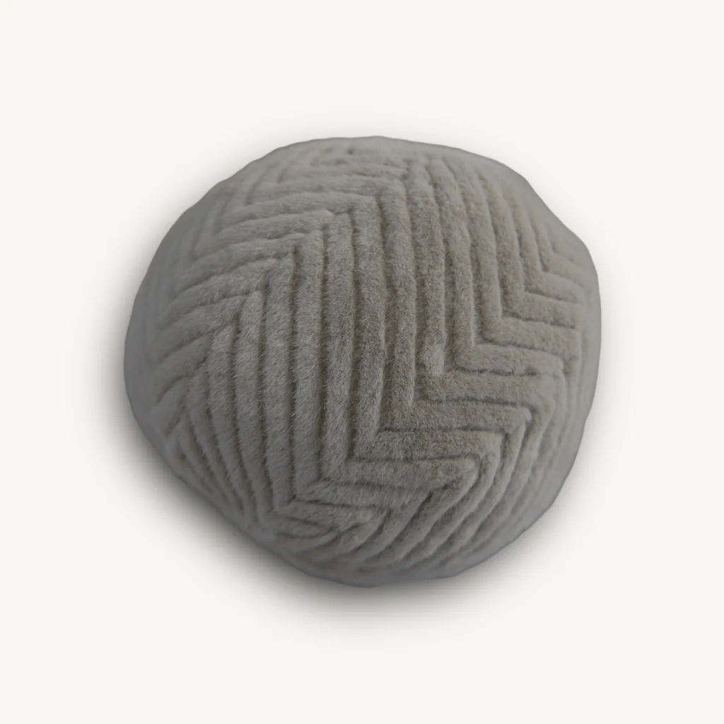 Mink Textured Fluffy Cushion Ball - Image 2