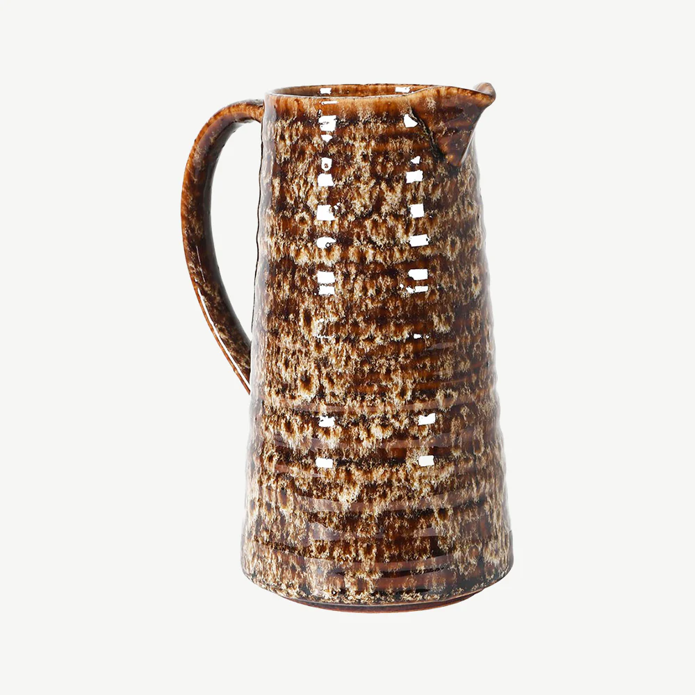 Mottled Brown Ceramic Jug - Image 5