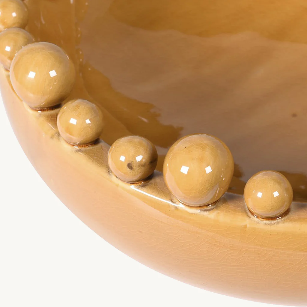 Mustard Ceramic Bobble Bowl - Image 2