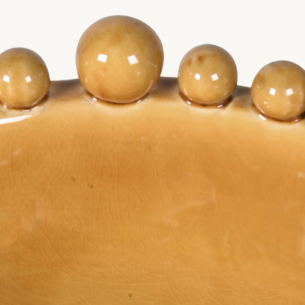 Mustard Ceramic Bobble Bowl - Image 3