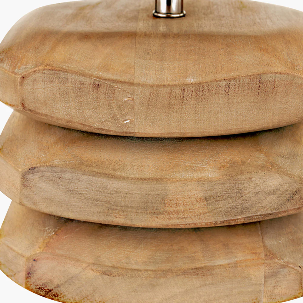 Natural Mango Wood 3 Pebble Table Lamp - Image 3