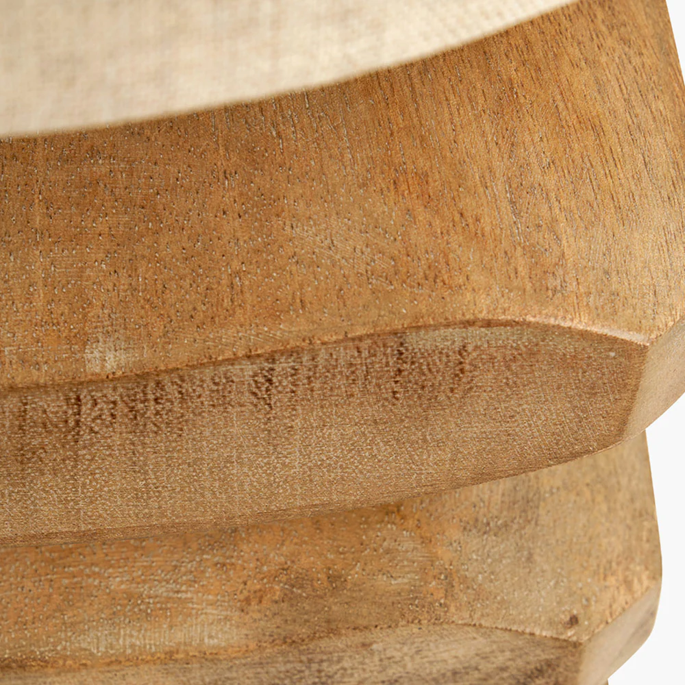 Natural Mango Wood 3 Pebble Table Lamp - Image 5