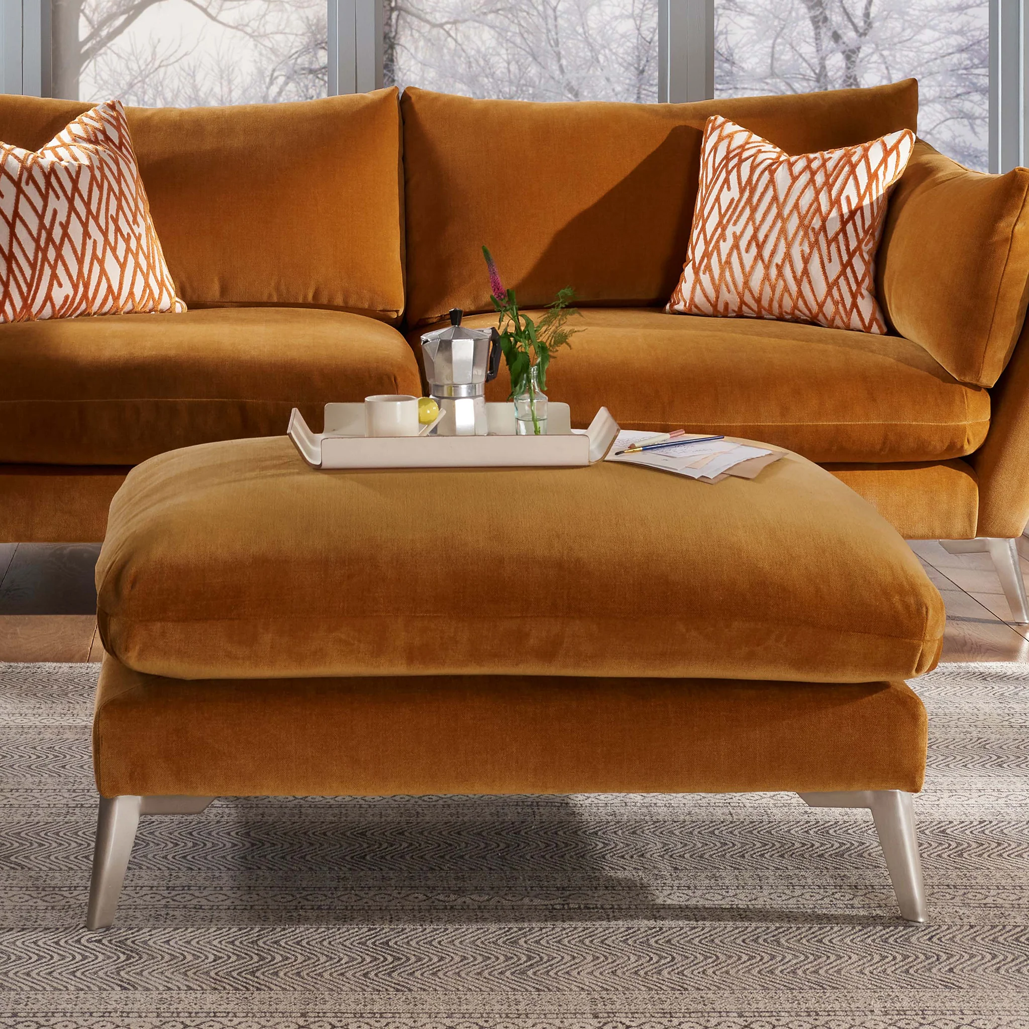 Oliver Corner Footstool - Image 2