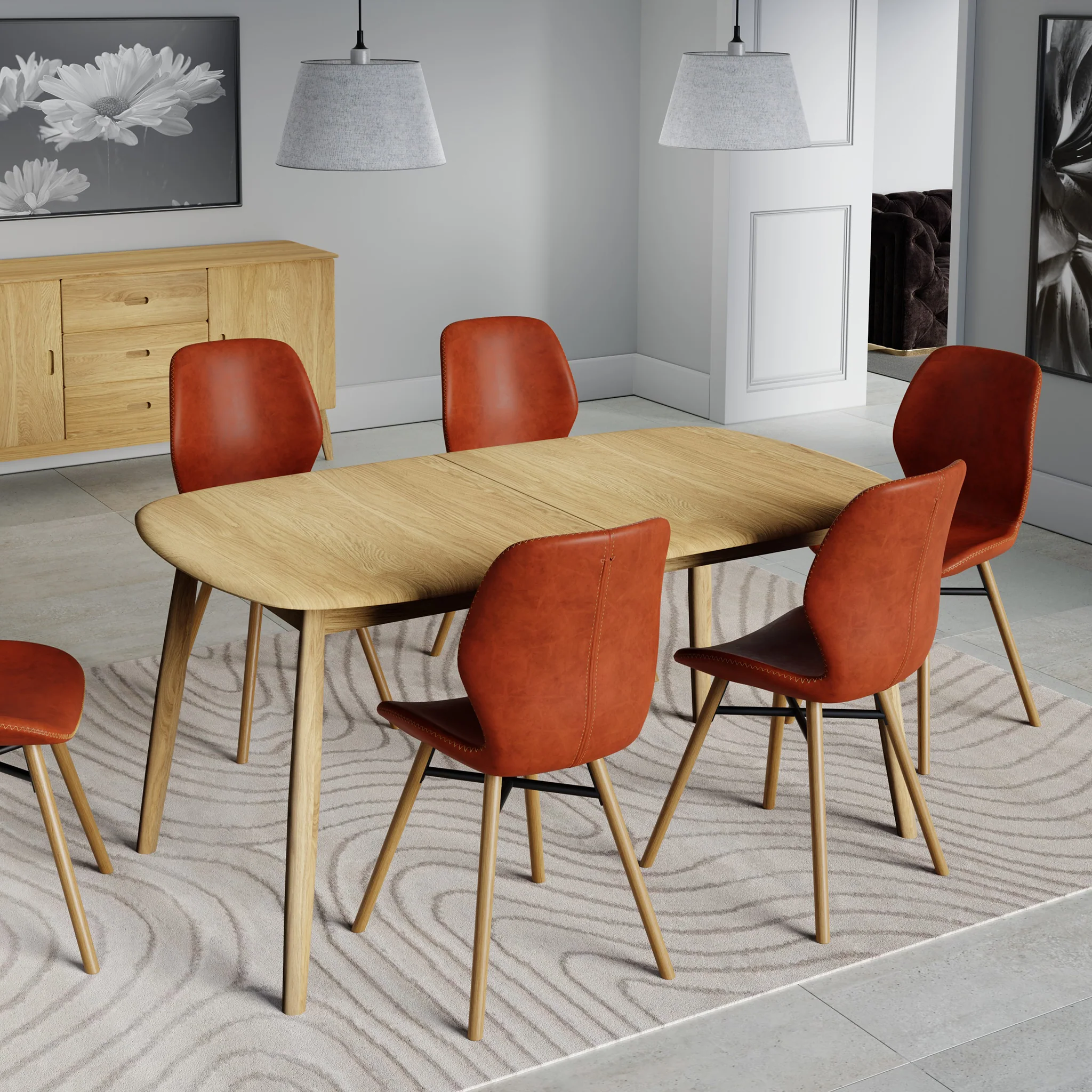 Oxie 160-200cm Extending Dining Table - Image 3