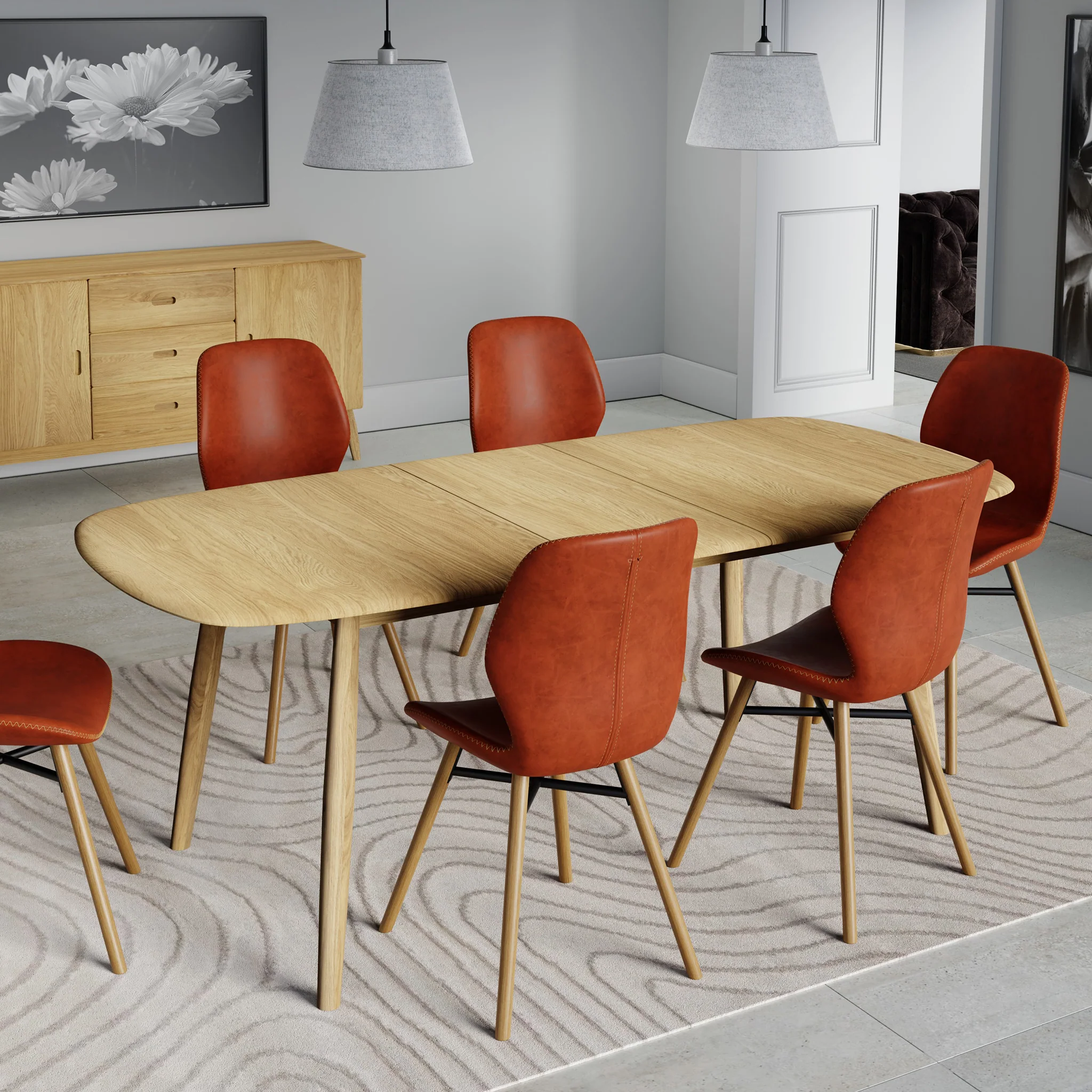Oxie 160-200cm Extending Dining Table - Image 4