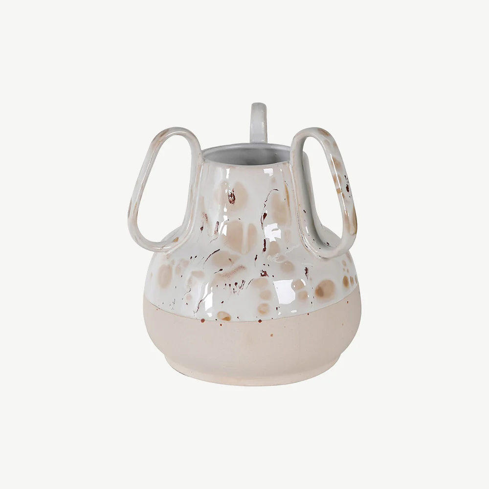 Peach Ceramic Handled Vase - Image 2