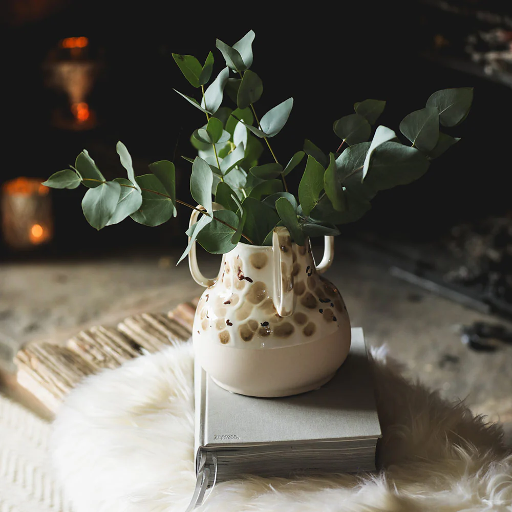 Peach Ceramic Handled Vase - Image 4