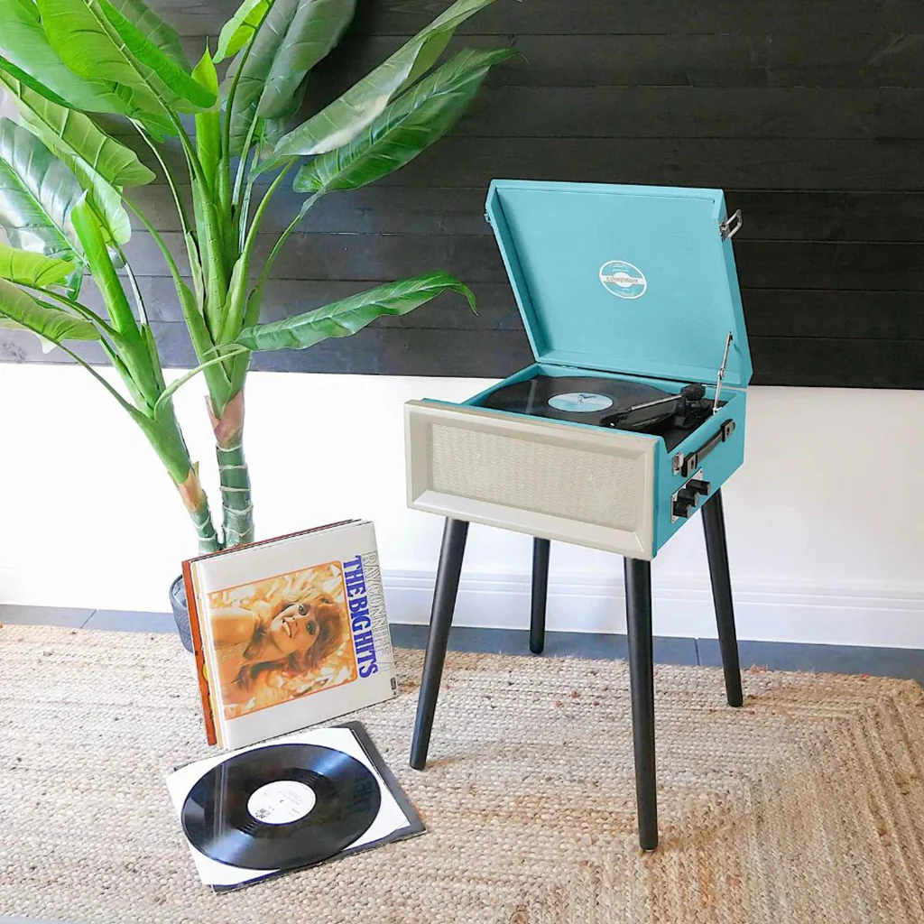 Retro Style Record Player with Legs