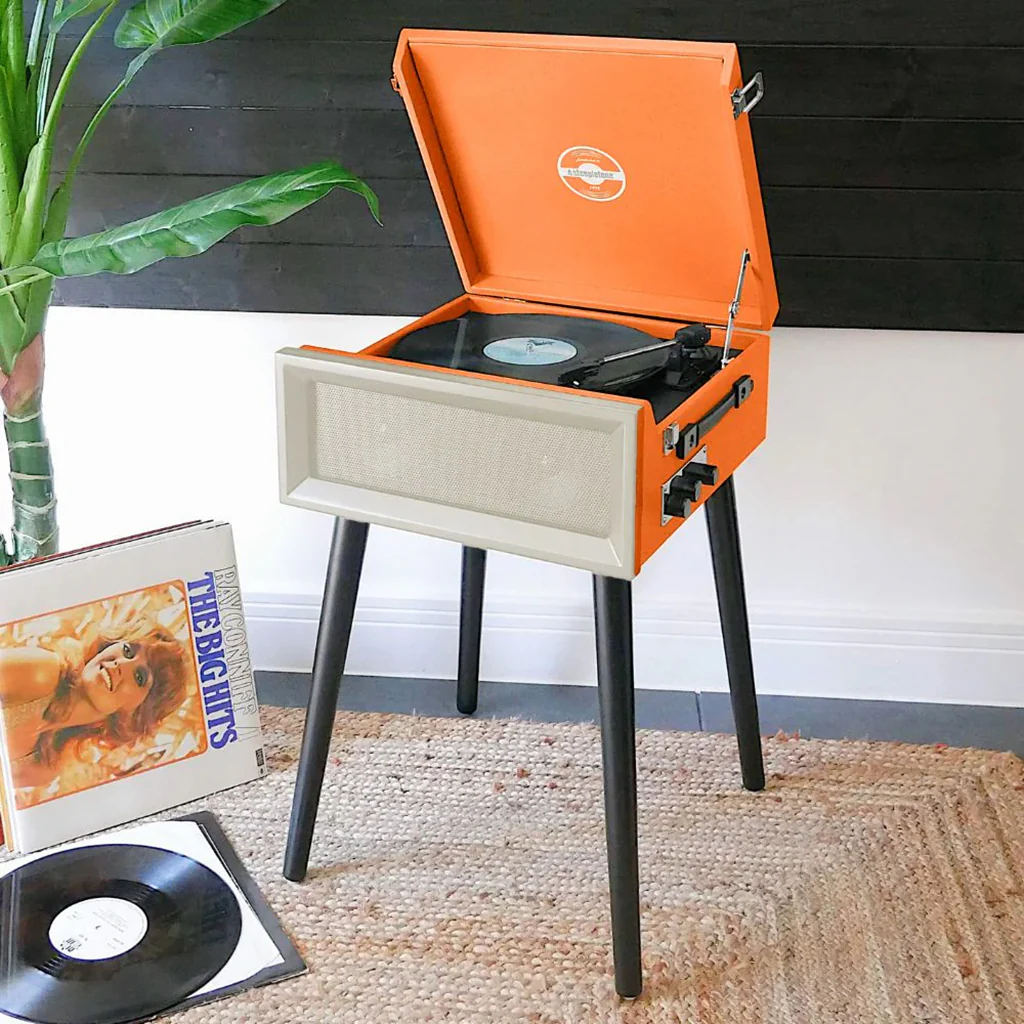 Retro Style Record Player with Legs - Image 11