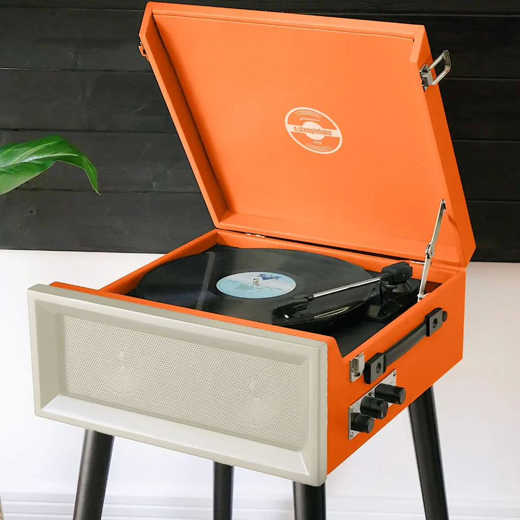 Retro Style Record Player with Legs - Image 12