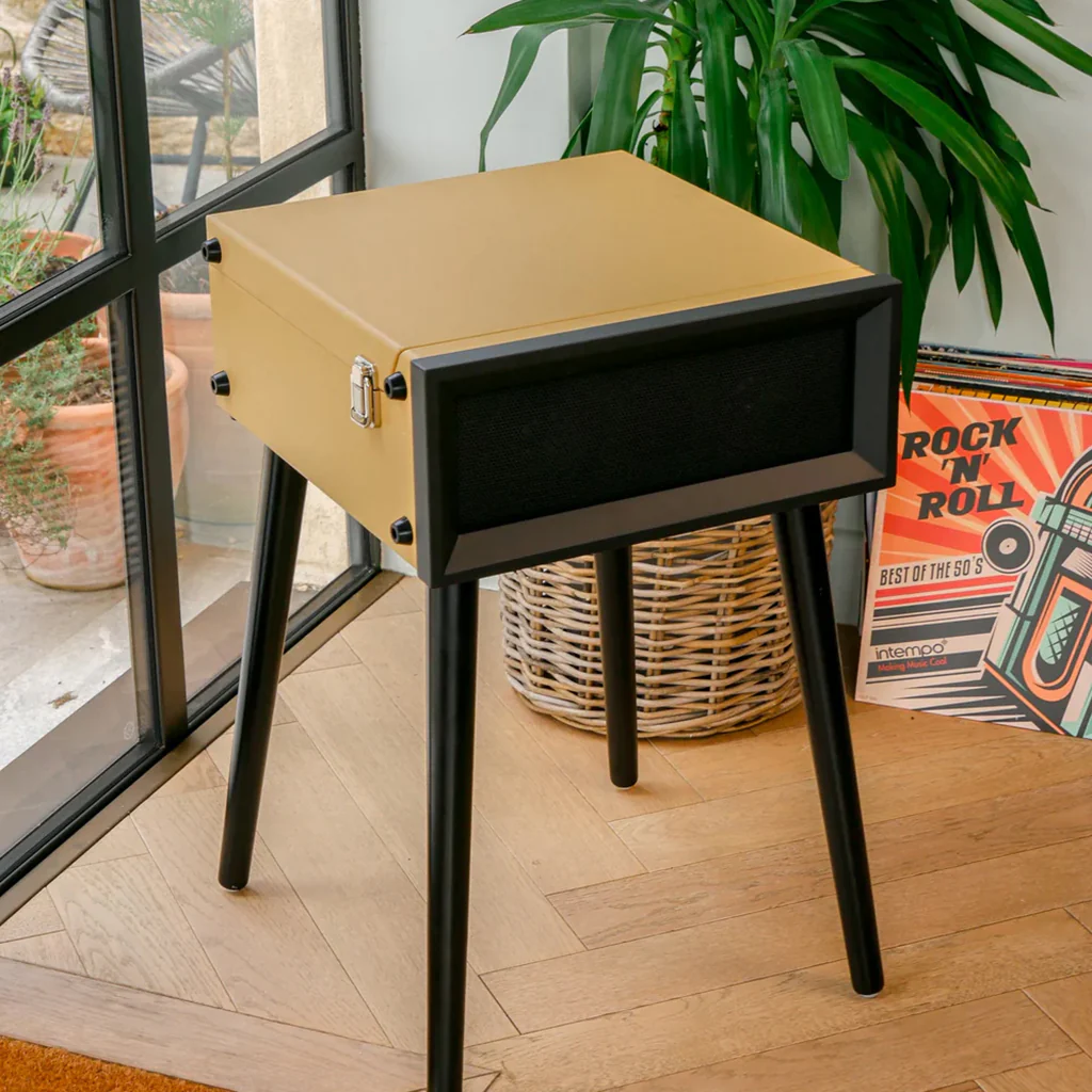 Retro Style Record Player with Legs - Image 5