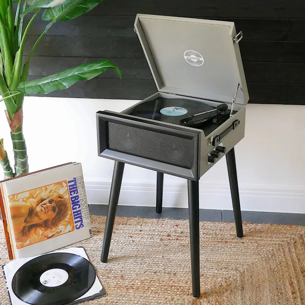 Retro Style Record Player with Legs - Image 8