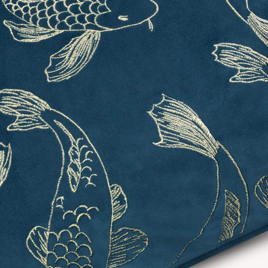 Rigel Embroidered Velvet Cushion - Image 2