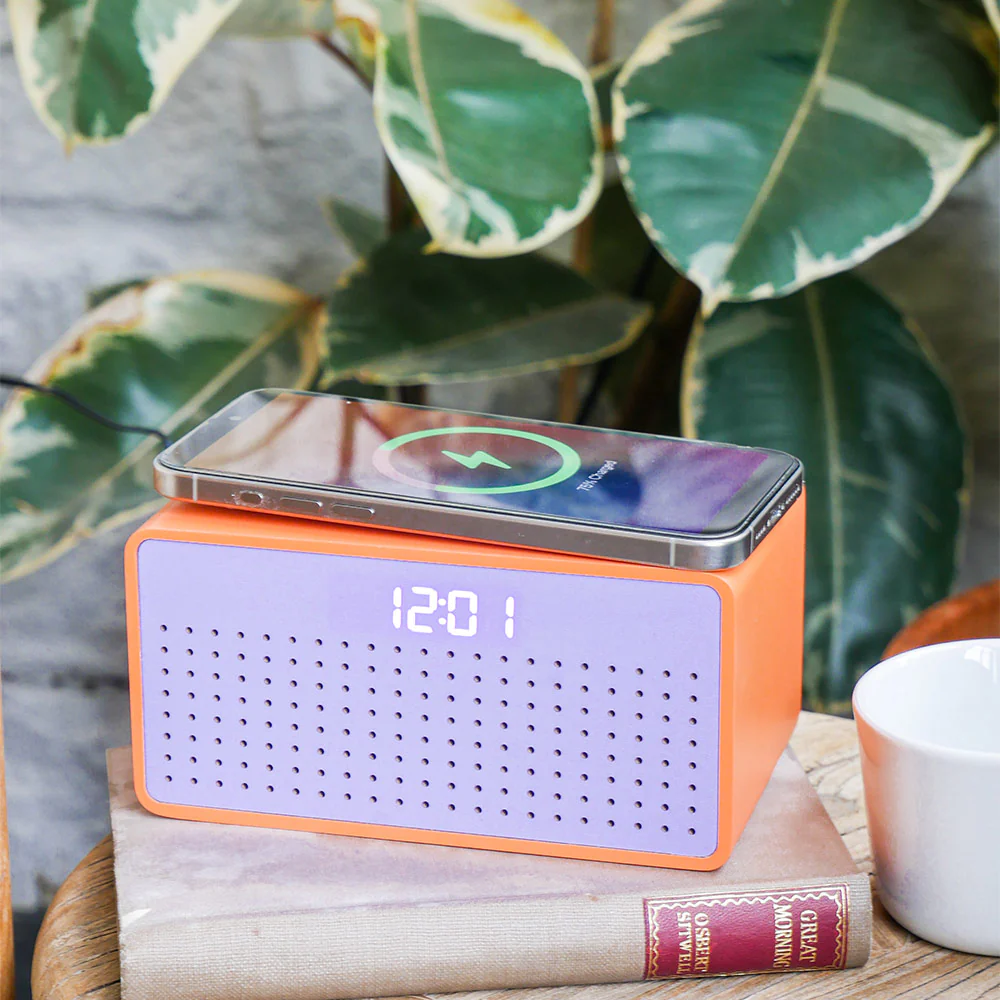 Rise Mix Bluetooth Speaker, Wireless Charger & Alarm Clock