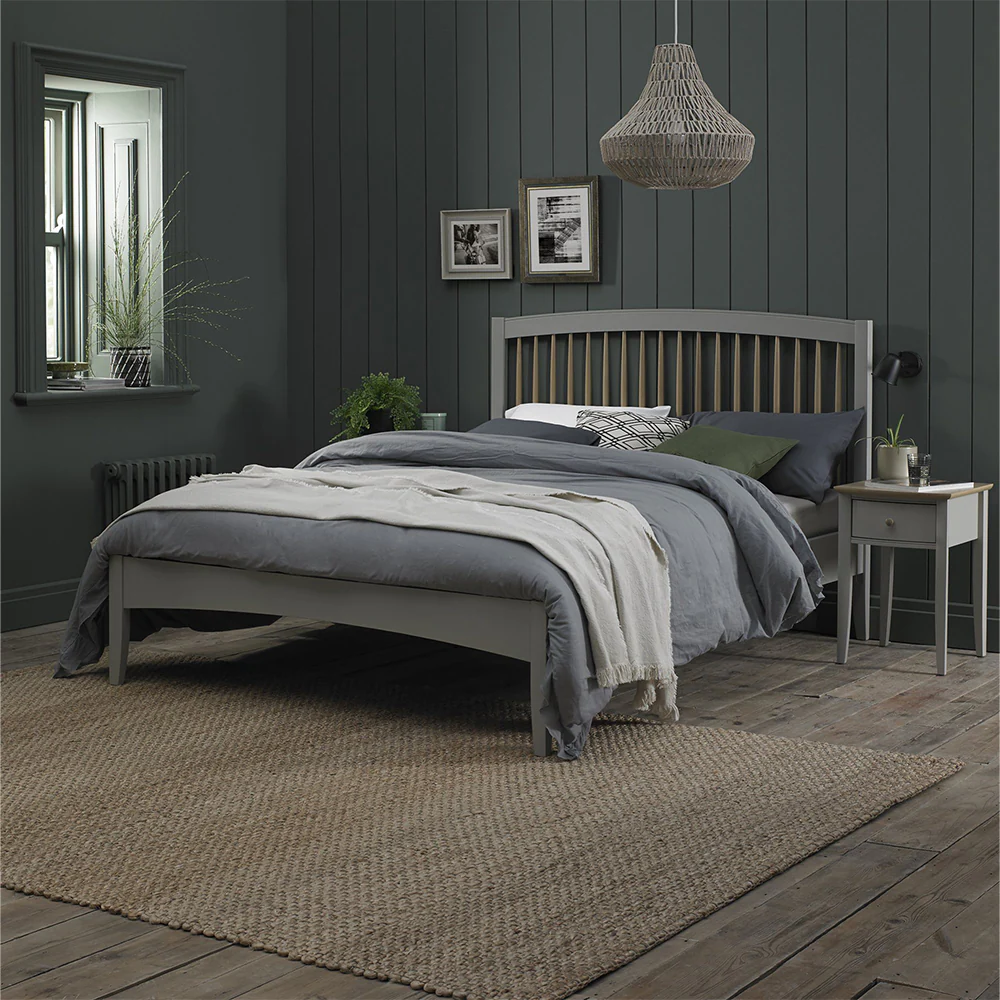 Runswick Scandi Oak & Warm Grey Bedstead