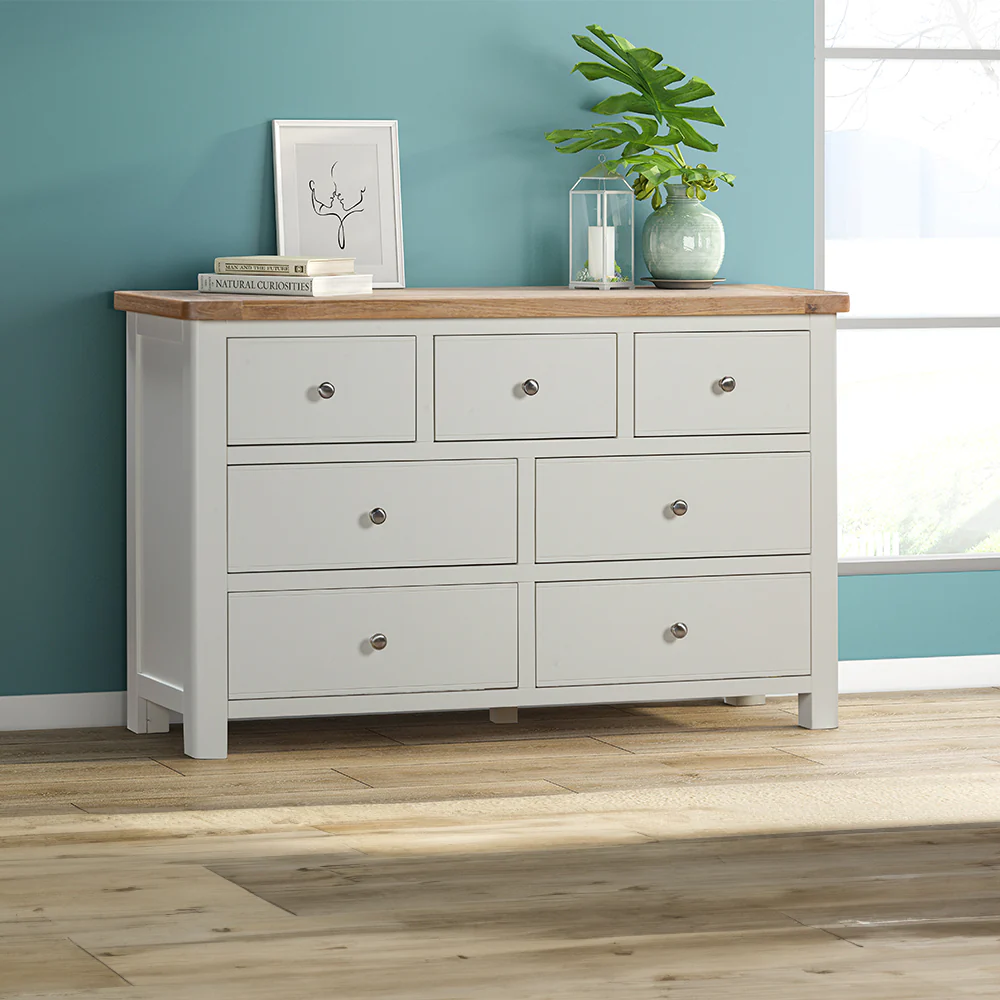 Rutland Painted 3 over 4 Drawer Chest - Image 3