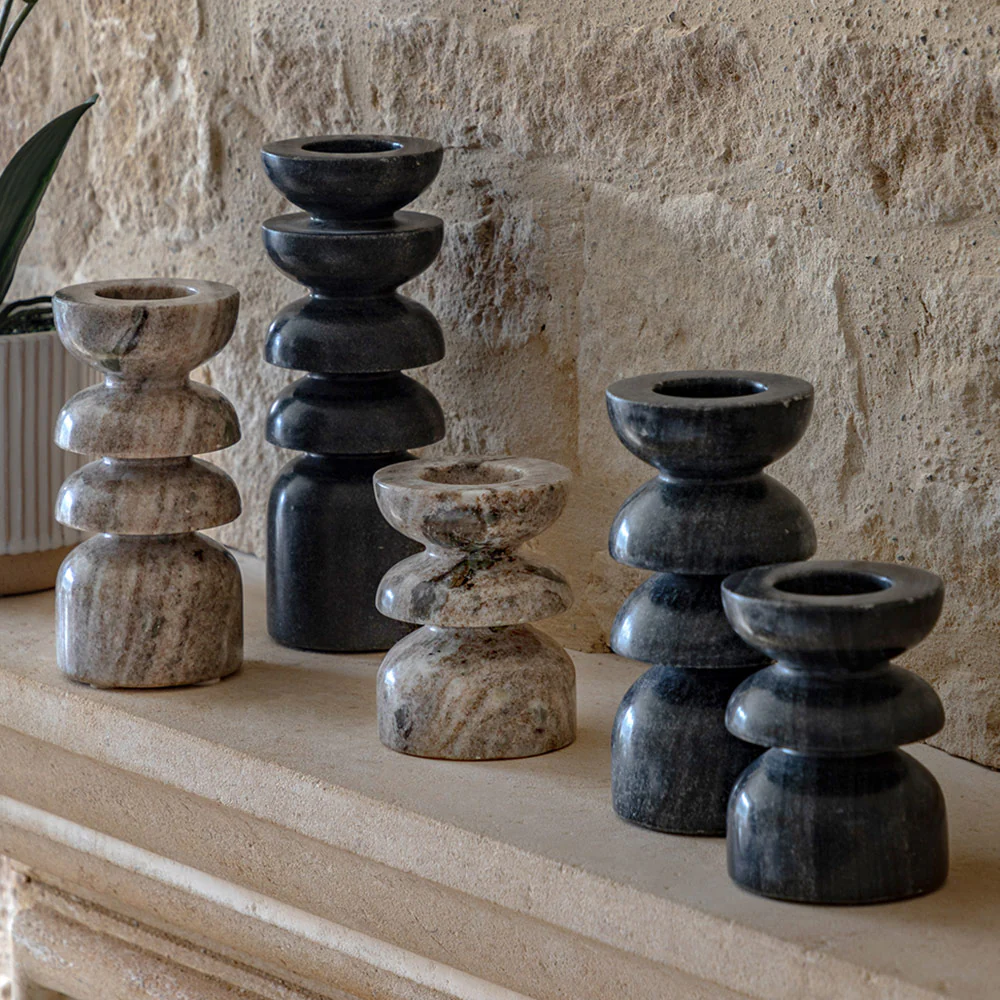 Set of 2 Marble Candlesticks - Image 10