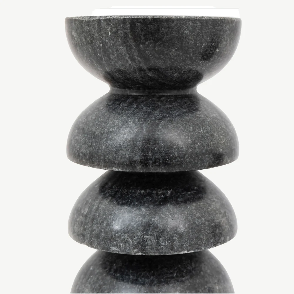 Set of 2 Marble Candlesticks - Image 4