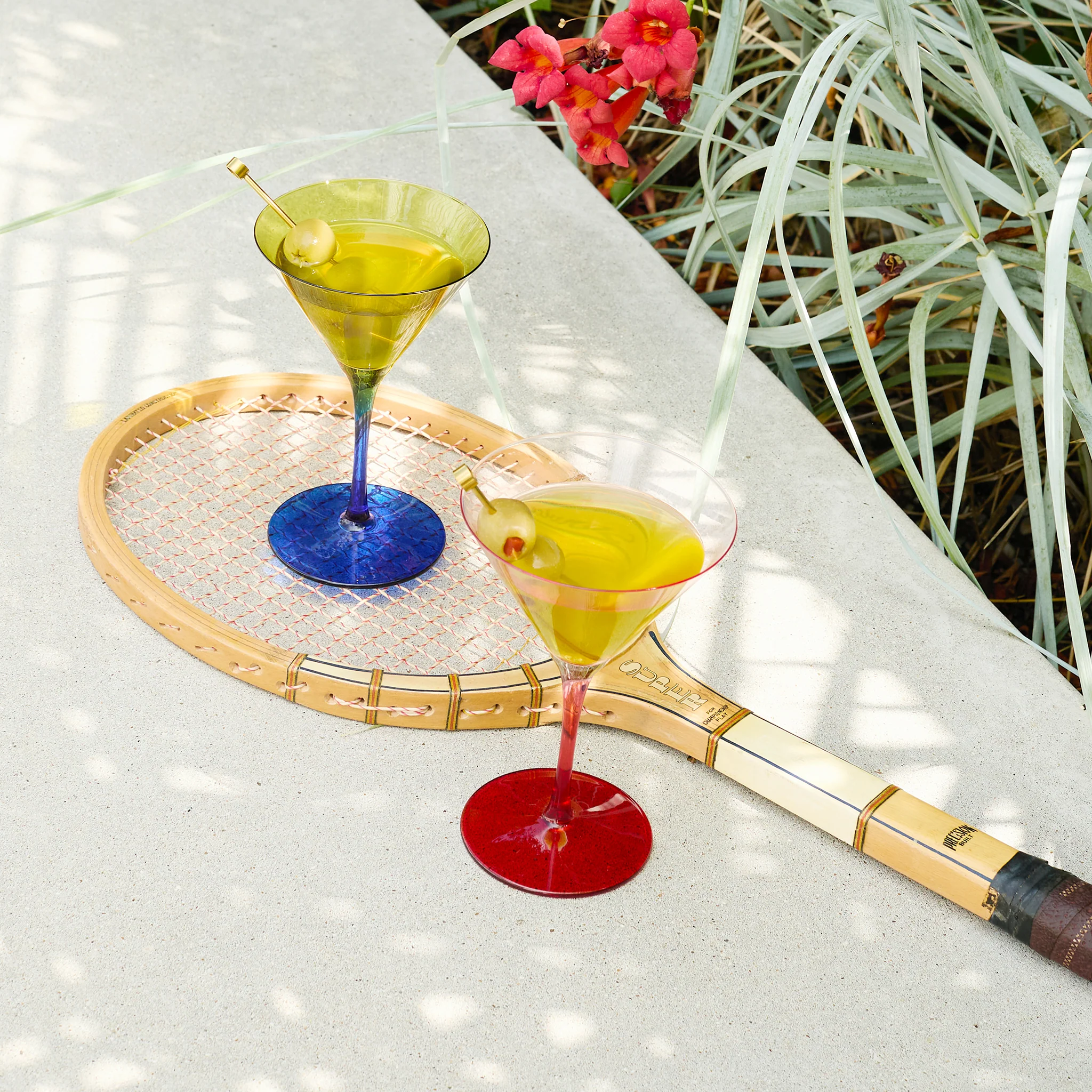 Set of 2 The Olive Martini Glasses