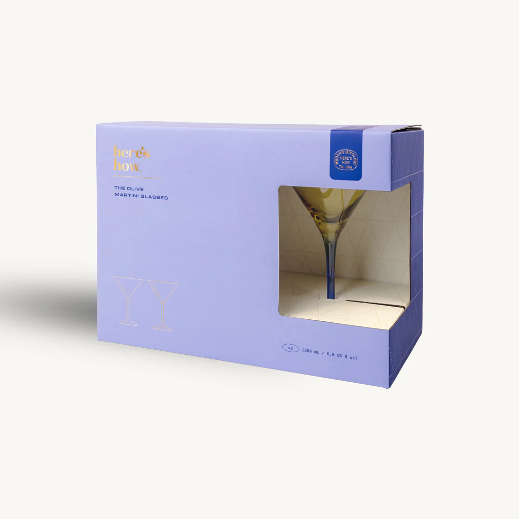 Set of 2 The Olive Martini Glasses - Image 6