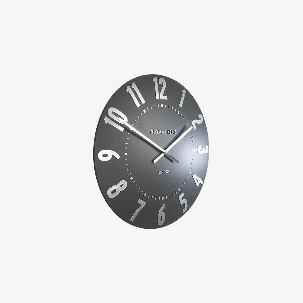 20" Silver Graphite Mulberry Wall Clock - Image 3
