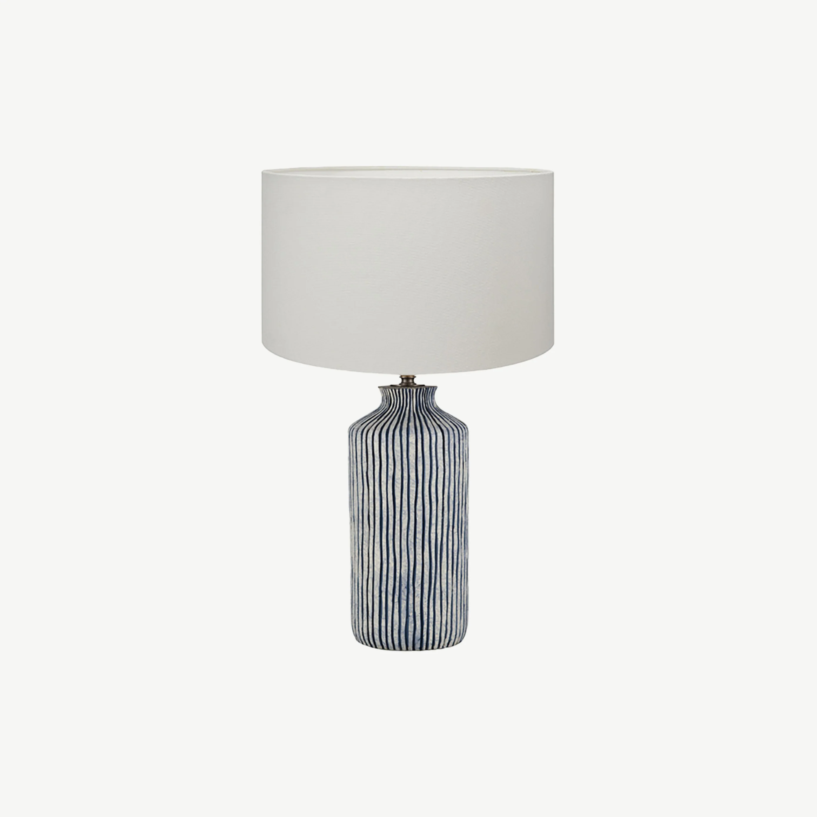 Striped Stoneware Table Lamp - Image 2