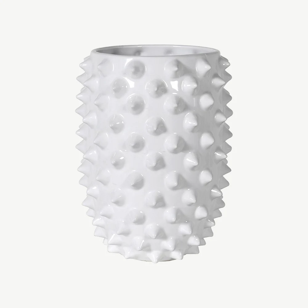 Tall White Spike Vase - Image 2