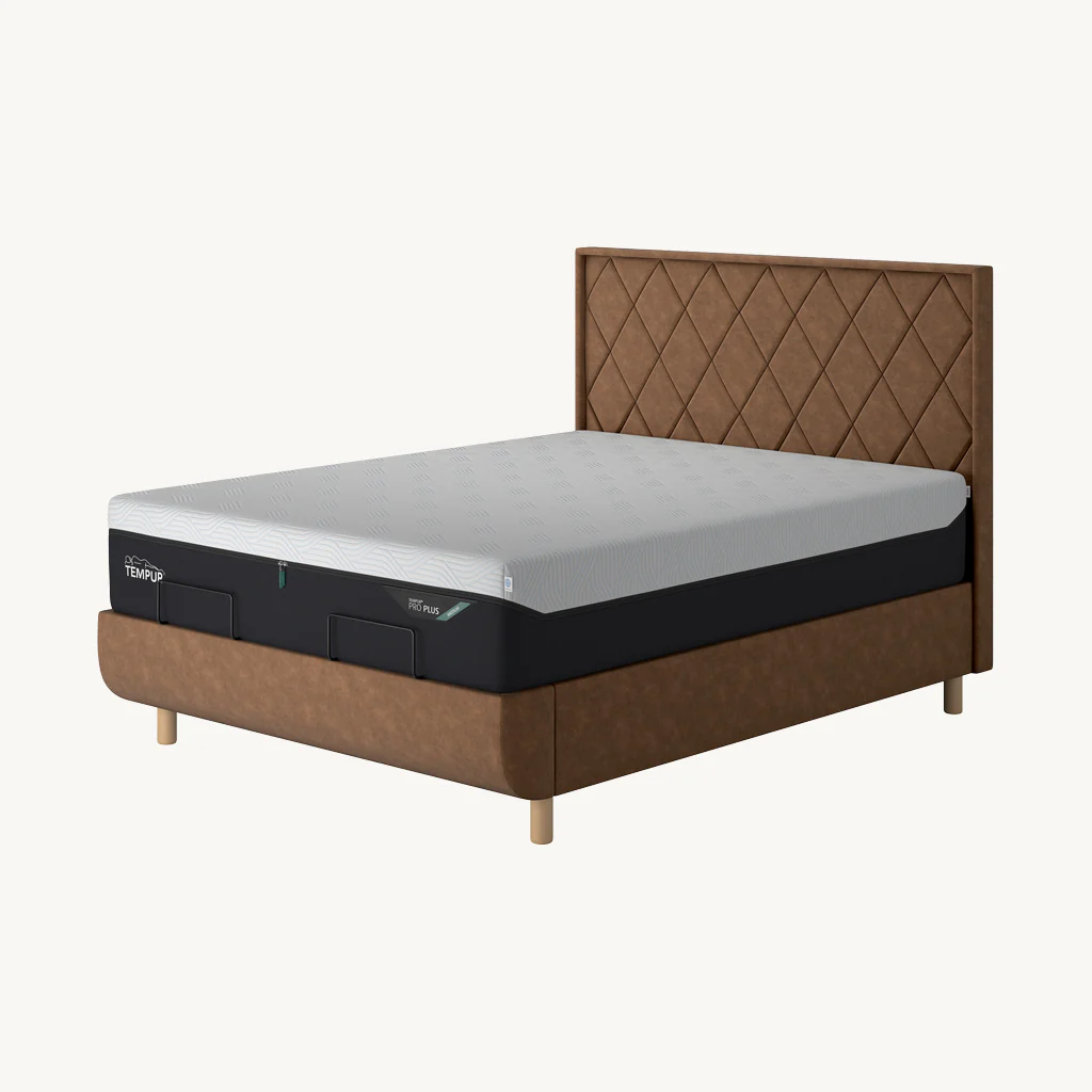 TEMPUR® Arc Static Bed with Quilted Headboard - Image 3