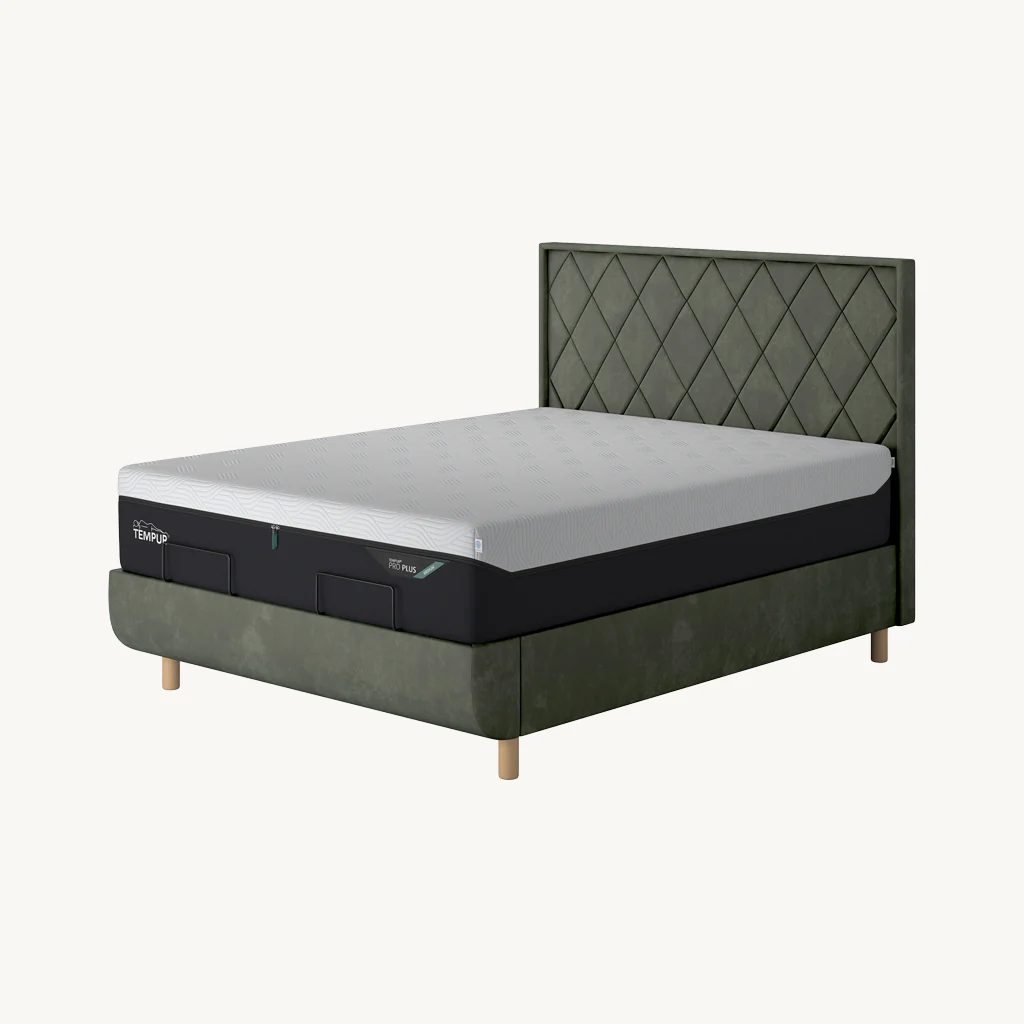 TEMPUR® Arc Static Bed with Quilted Headboard - Image 7
