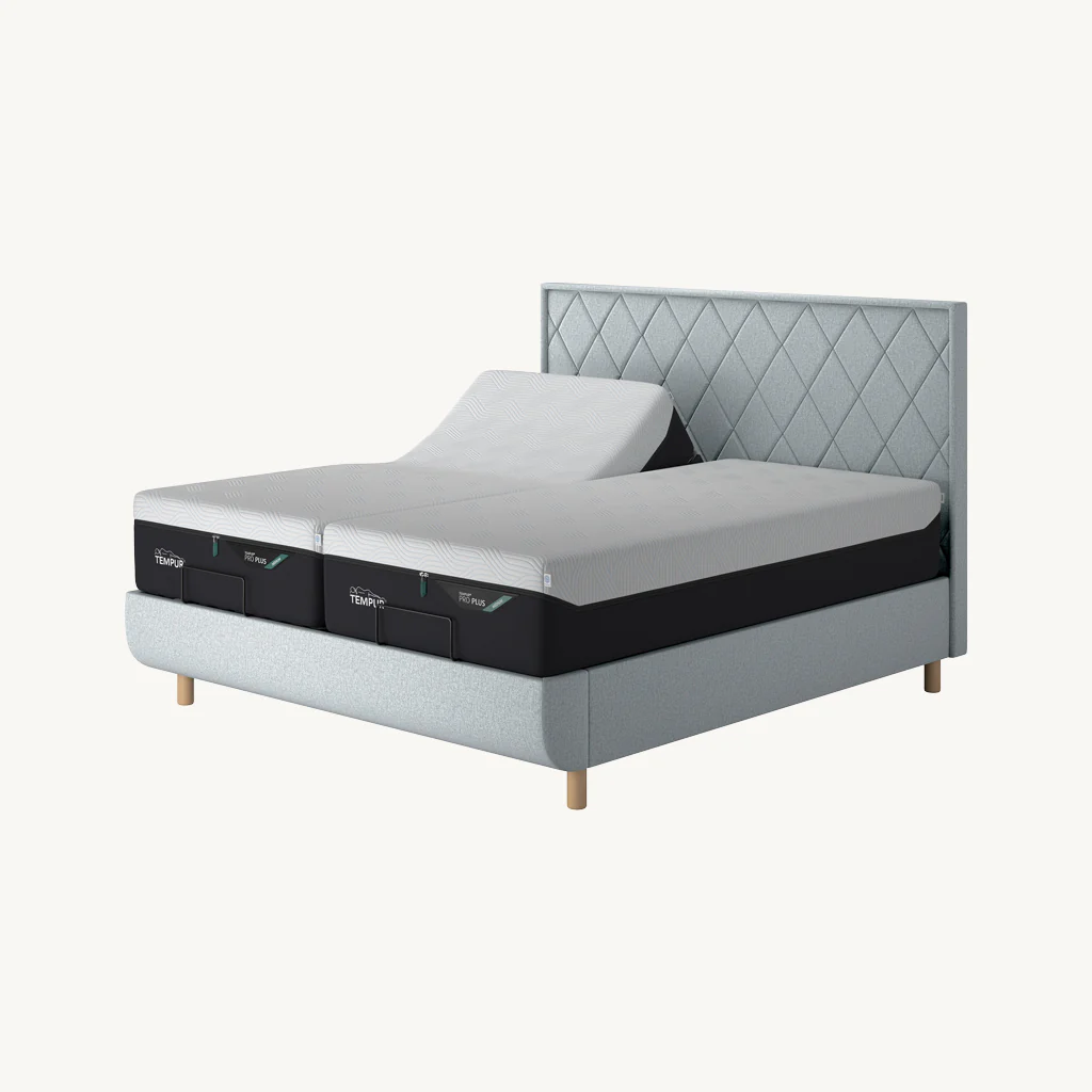 TEMPUR® Arc Adjustable Bed with Quilted Headboard