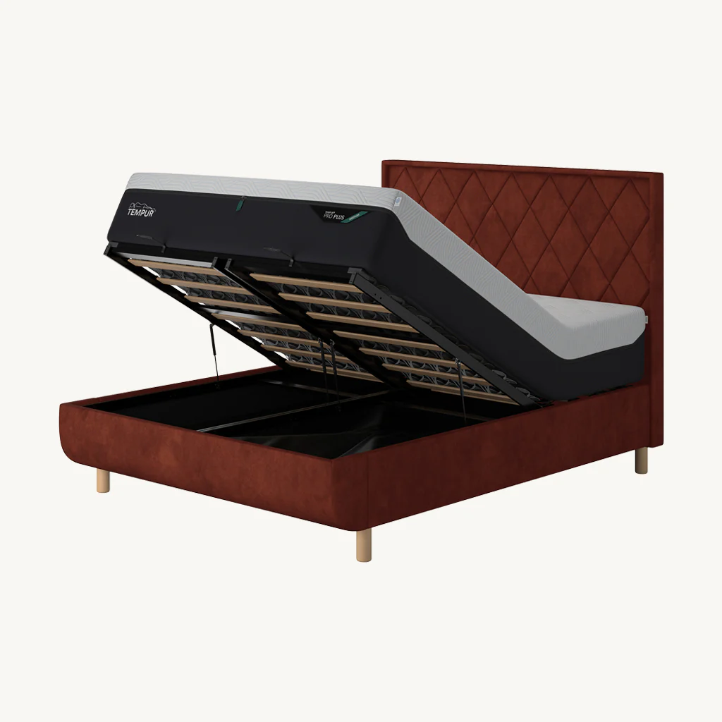TEMPUR® Arc Ottoman Bed with Quilted Headboard - Image 3