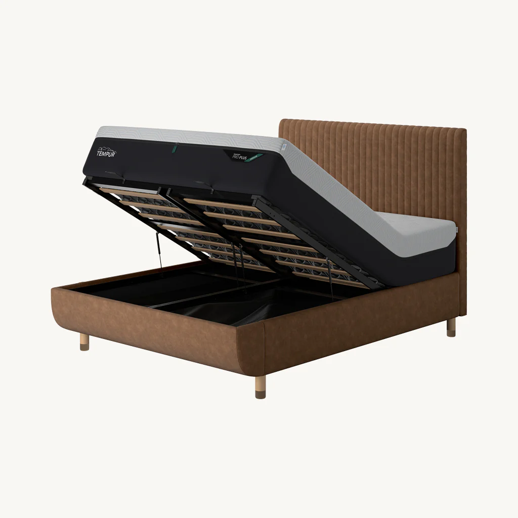 TEMPUR® Arc Ottoman Bed with Vertical Headboard