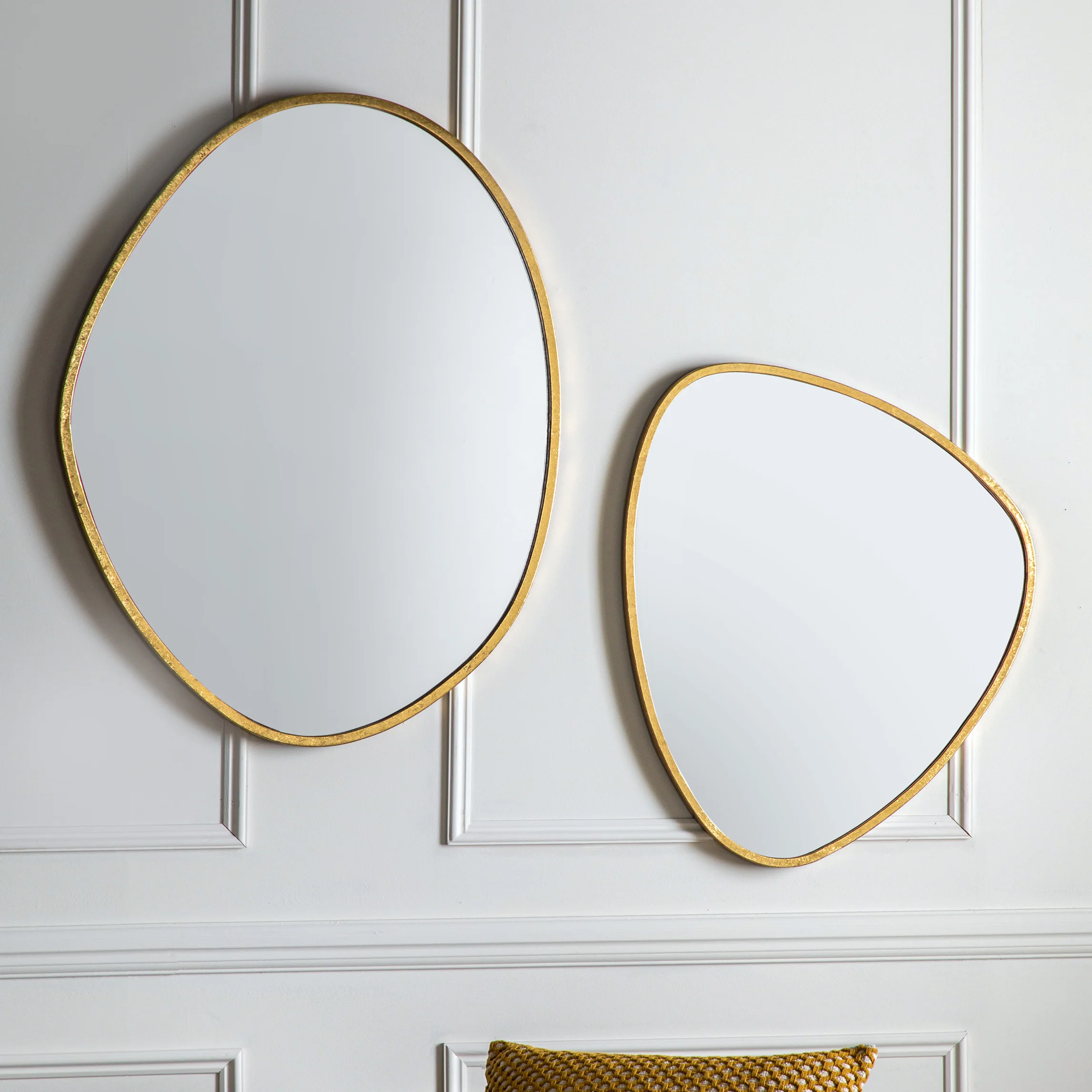 Toronto Irregular Shaped Mirror Gold - Image 2