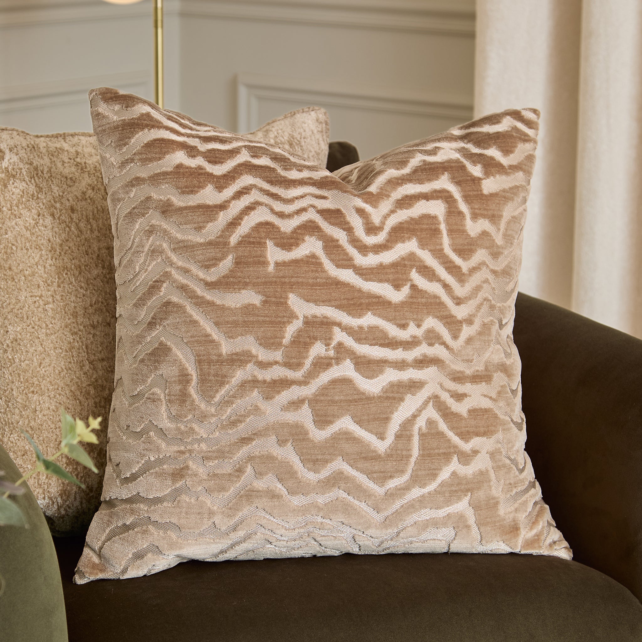 Vesper Cut Velvet Cushion