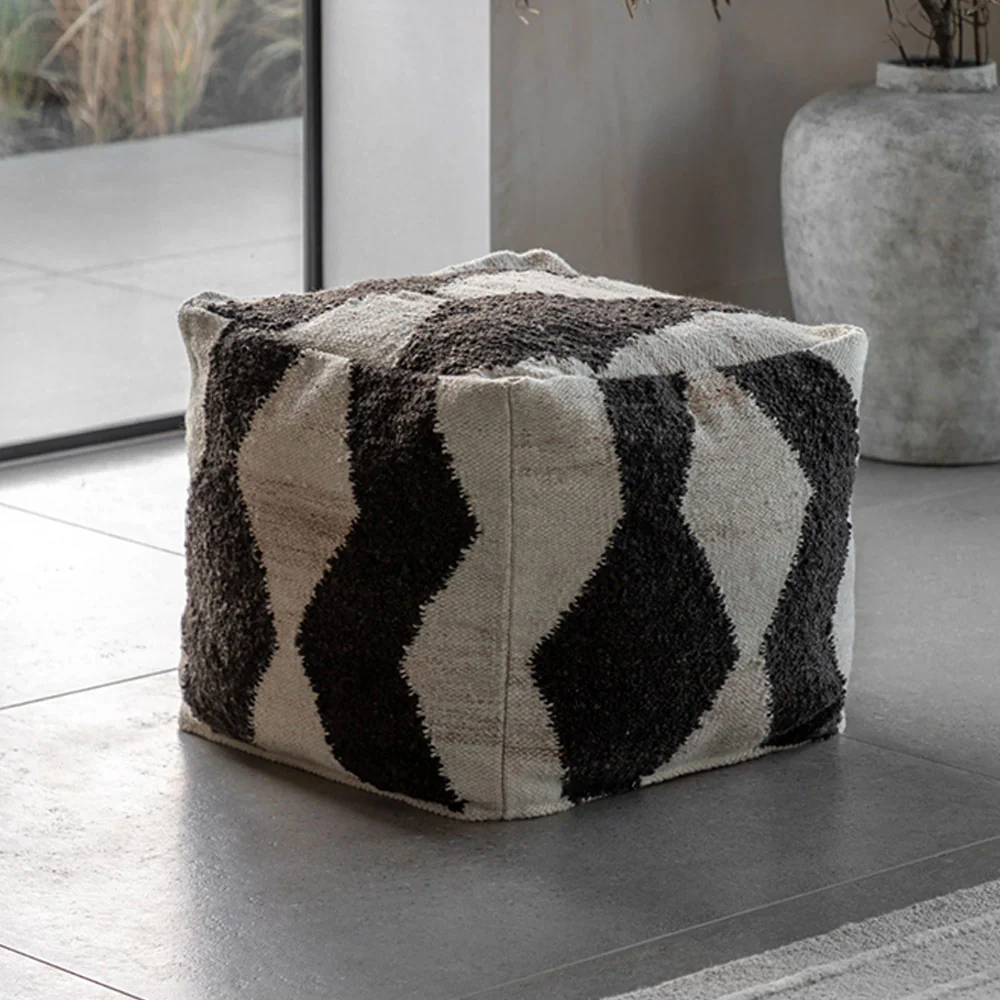 Visby Monochrome Pouffe