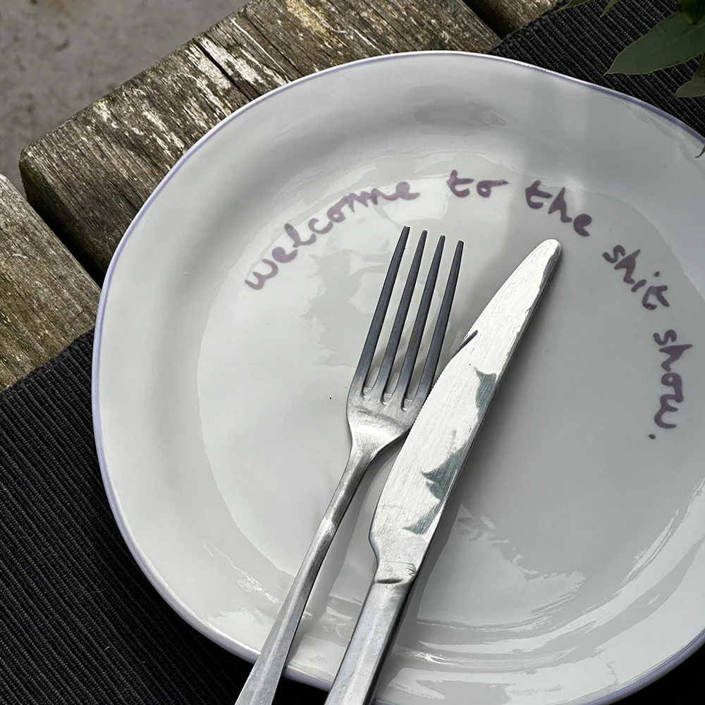 "Welcome to the shit show" Lilac Decorative Plate - Image 7