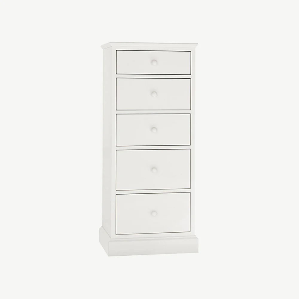 Ashburnham White 5 Drawer Tall Chest - Image 3