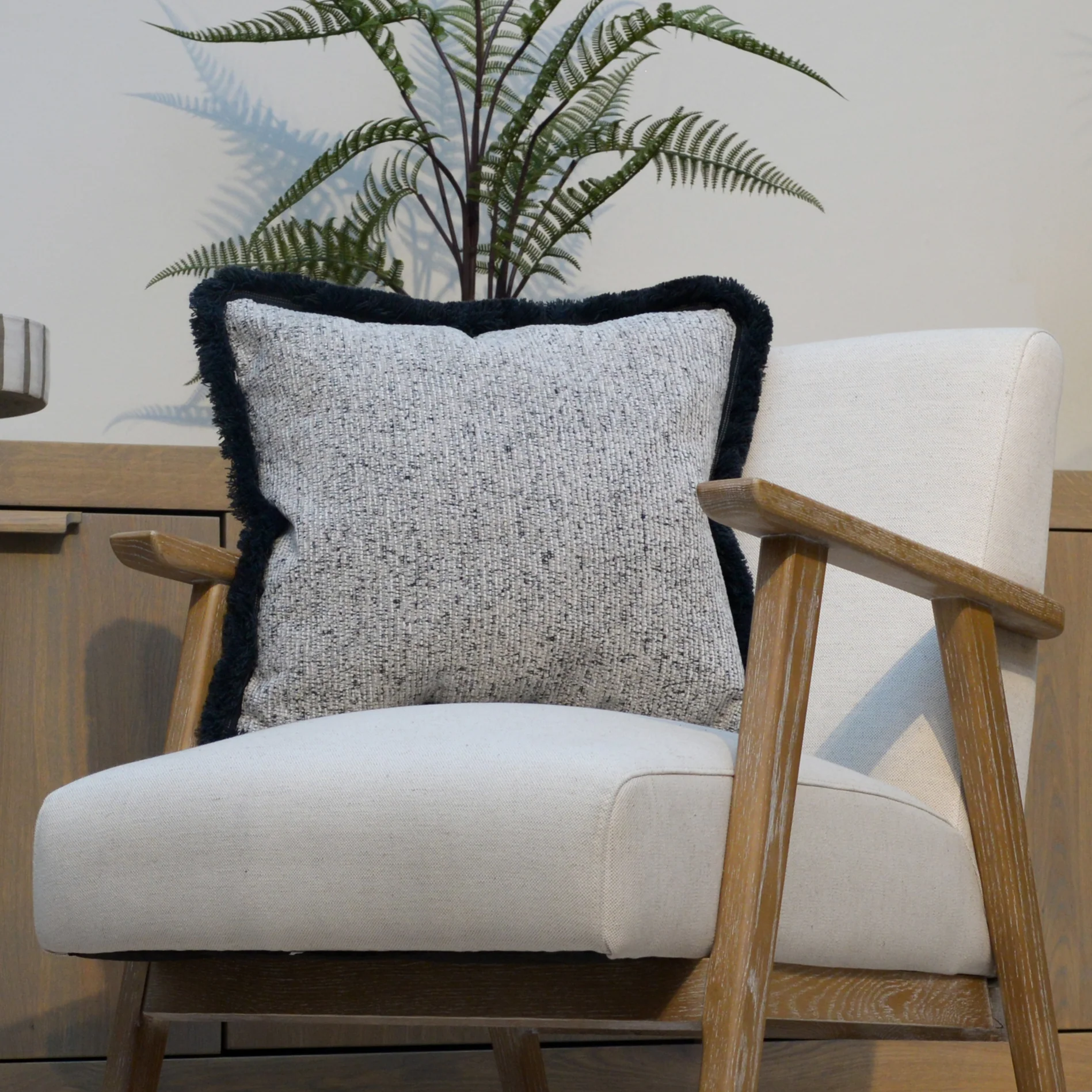 Yara Natural & Black Cushion - Image 2